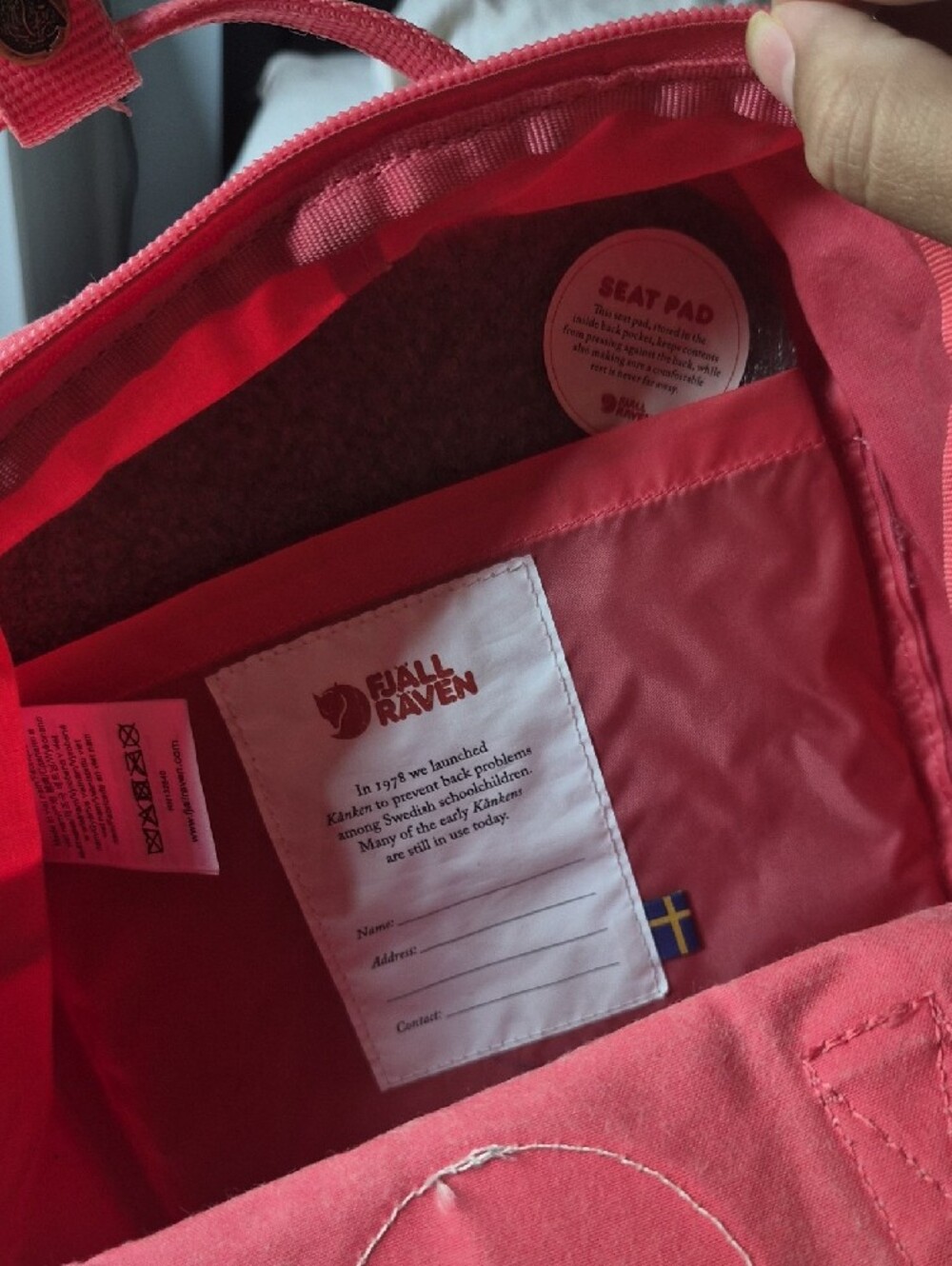 Fjallraven Kanken Mini Backpack Pink Coral - Picture 7 of 8